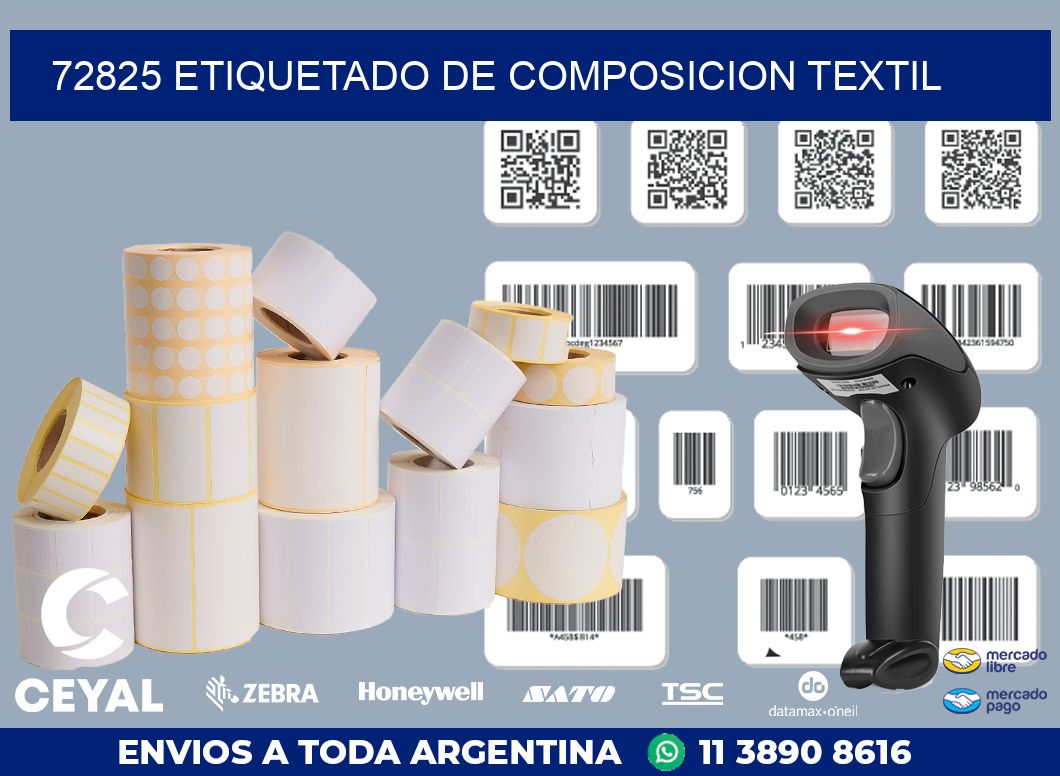 72825 ETIQUETADO DE COMPOSICION TEXTIL