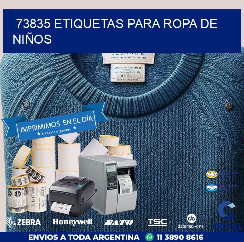 73835 ETIQUETAS PARA ROPA DE NIÑOS