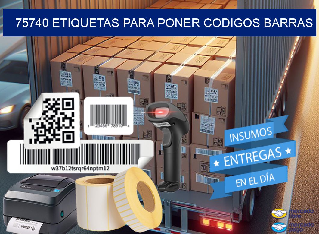 75740 ETIQUETAS PARA PONER CODIGOS BARRAS