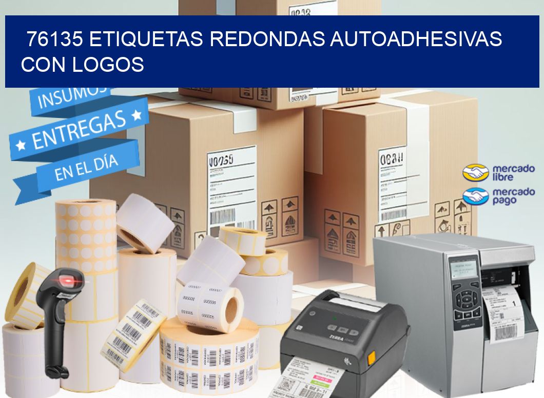 76135 ETIQUETAS REDONDAS AUTOADHESIVAS CON LOGOS