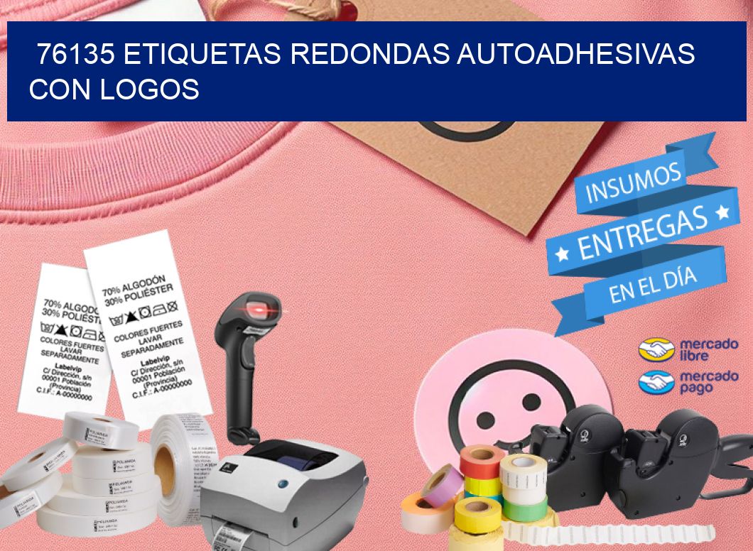 76135 ETIQUETAS REDONDAS AUTOADHESIVAS CON LOGOS