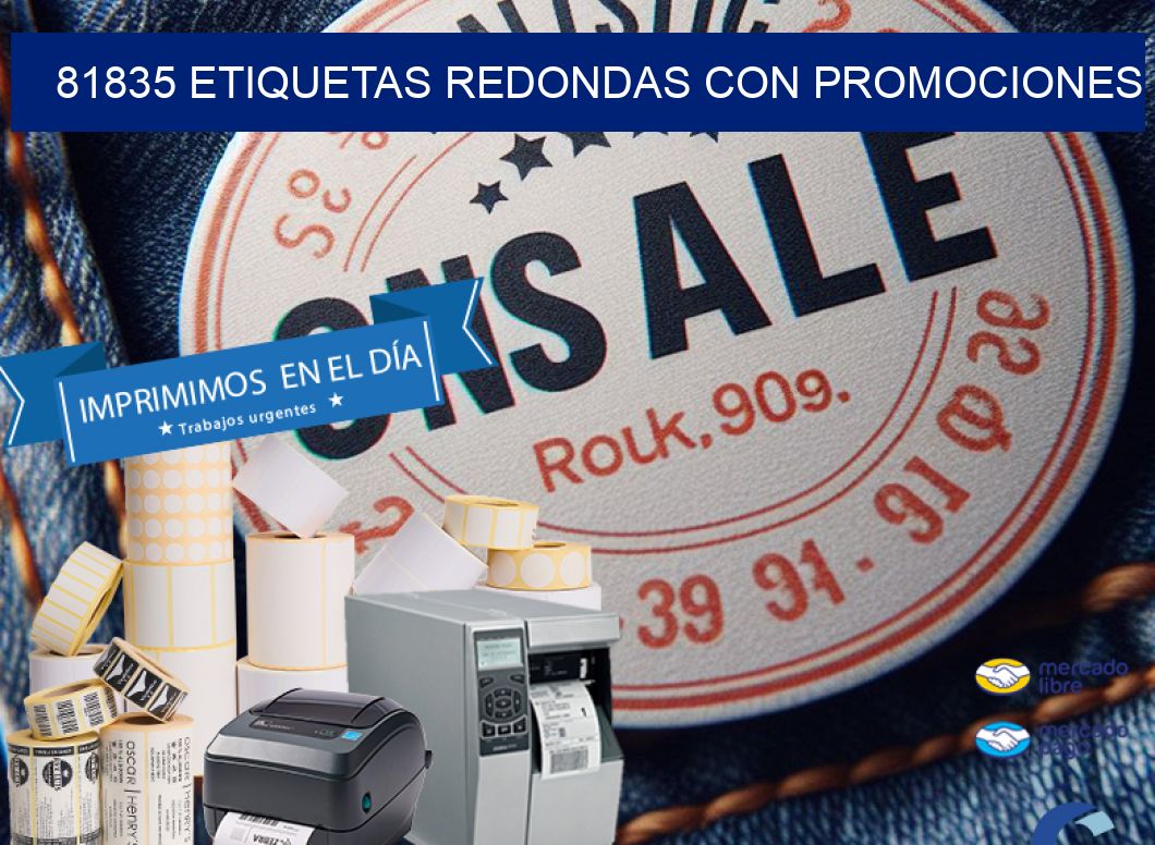 81835 ETIQUETAS REDONDAS CON PROMOCIONES