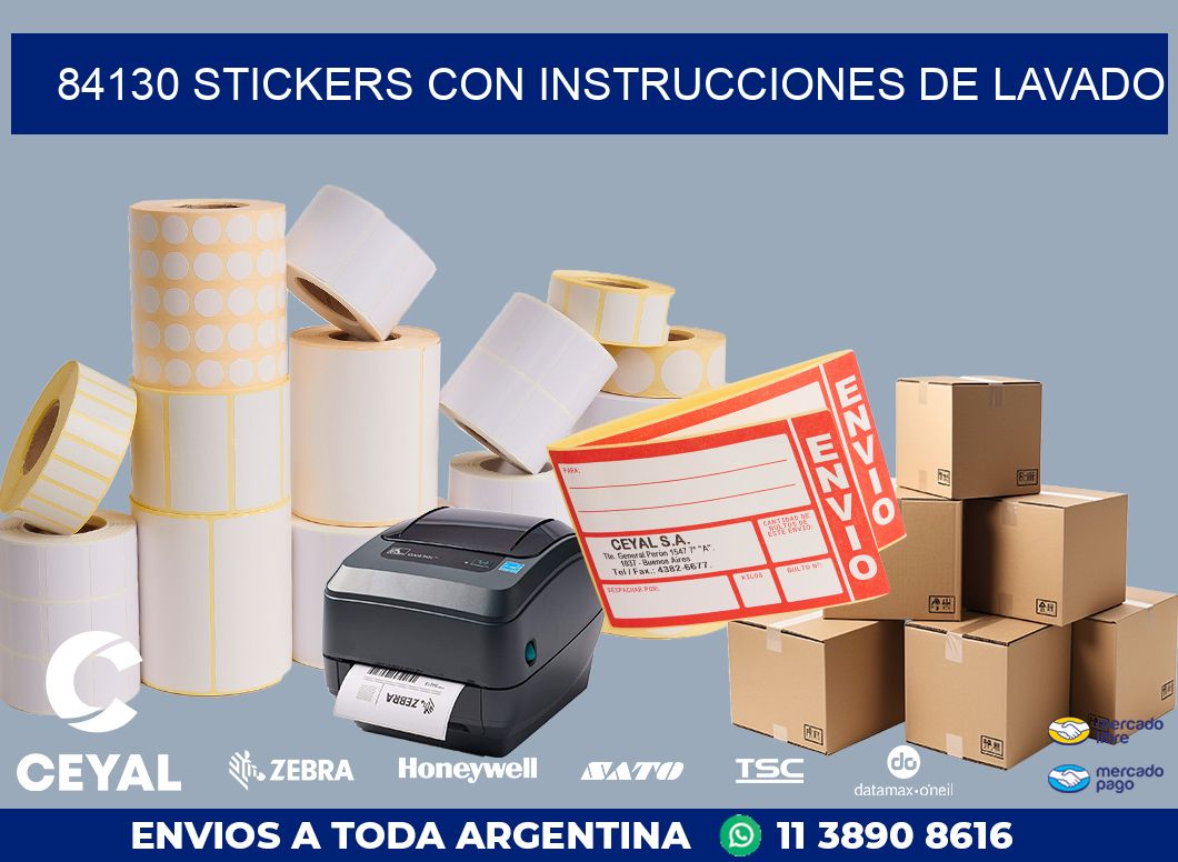 84130 STICKERS CON INSTRUCCIONES DE LAVADO