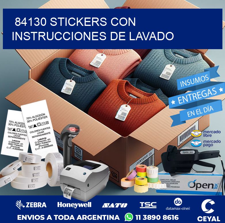 84130 STICKERS CON INSTRUCCIONES DE LAVADO