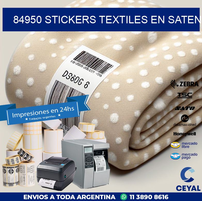 84950 STICKERS TEXTILES EN SATEN