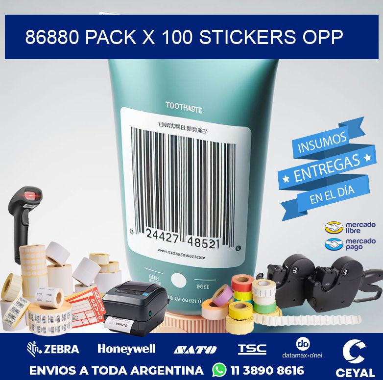 86880 PACK X 100 STICKERS OPP