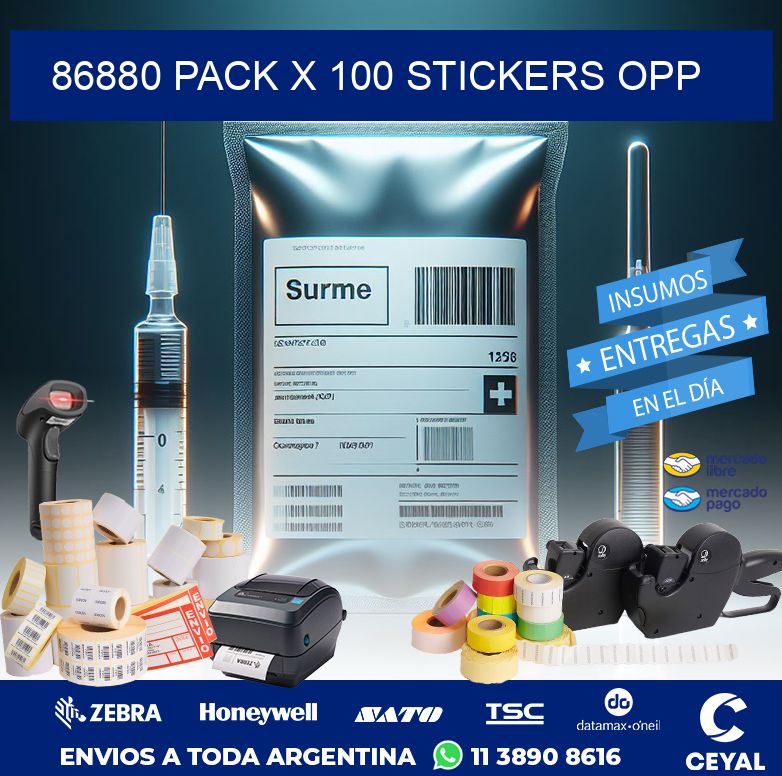86880 PACK X 100 STICKERS OPP