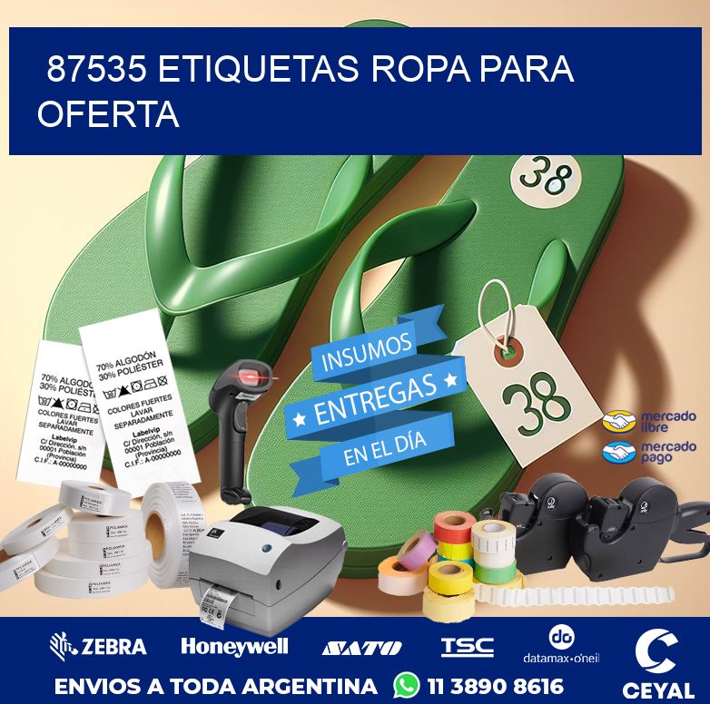 87535 ETIQUETAS ROPA PARA OFERTA