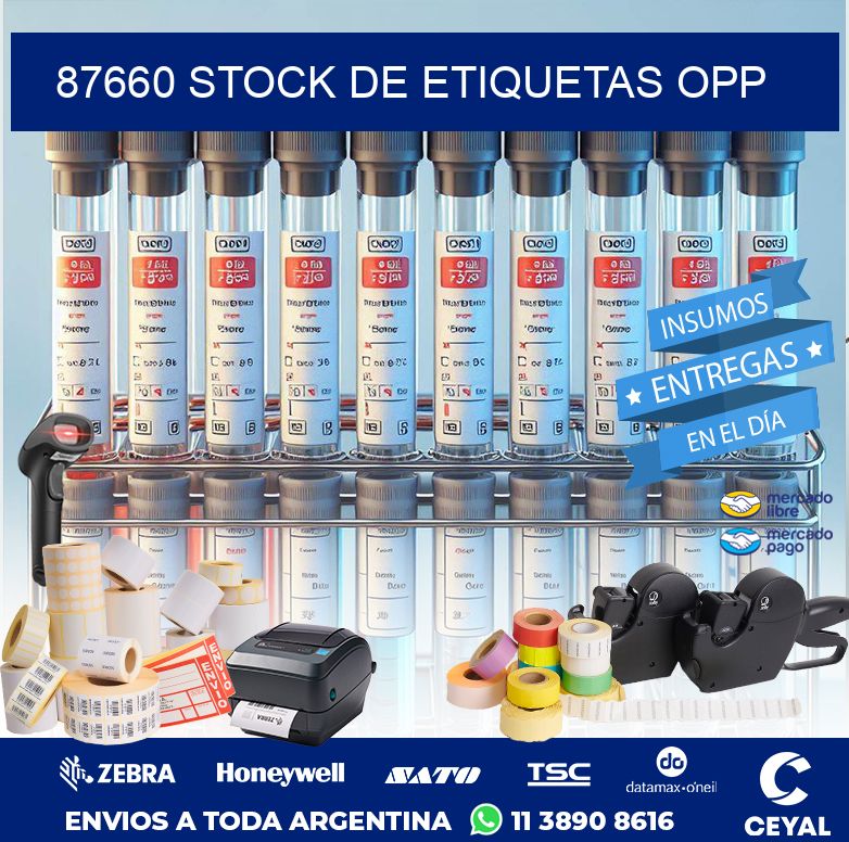 87660 STOCK DE ETIQUETAS OPP