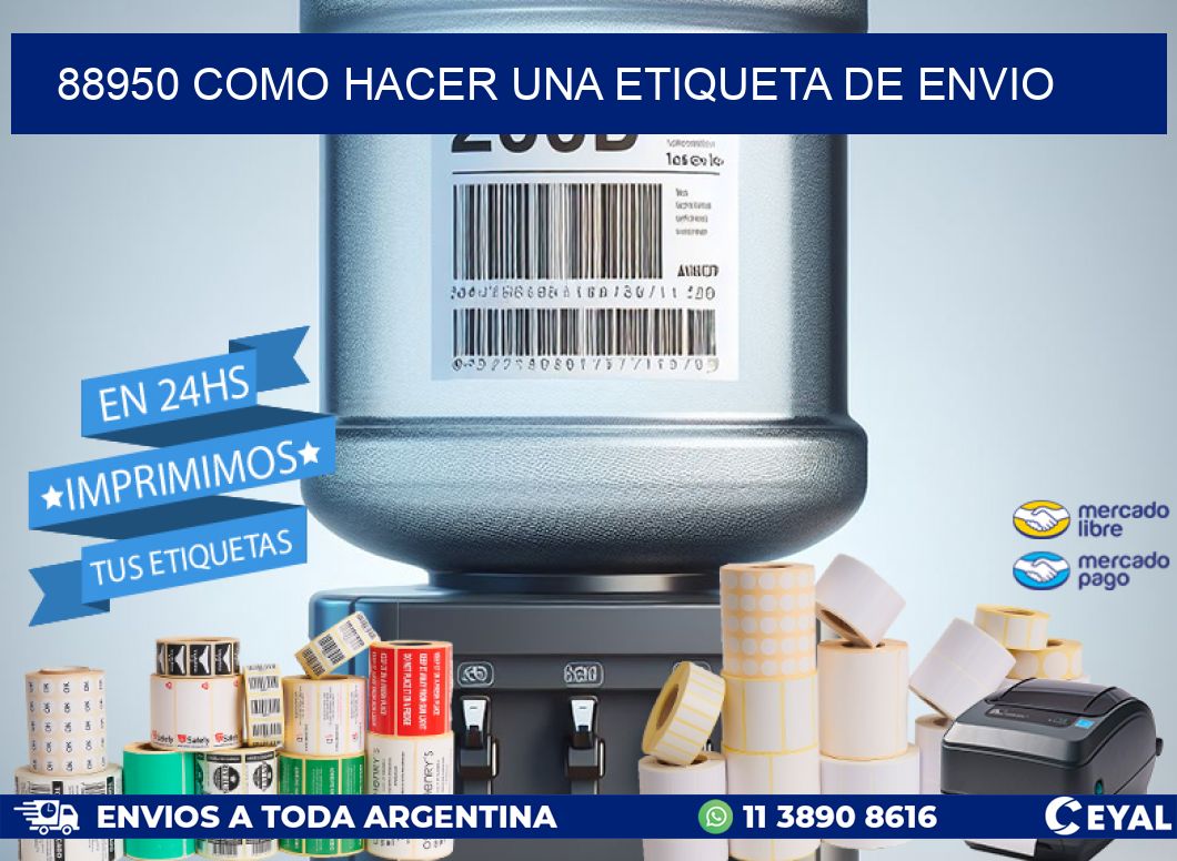 88950 como hacer una etiqueta de envio