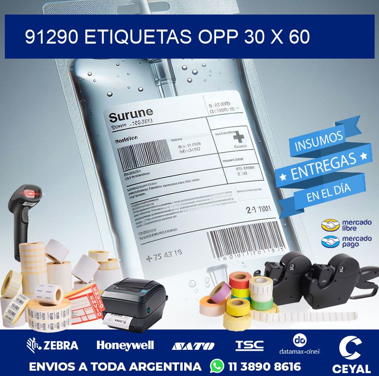 91290 ETIQUETAS OPP 30 X 60