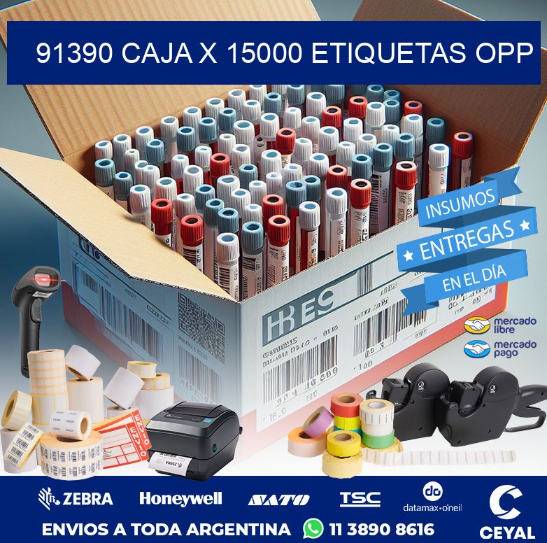 91390 CAJA X 15000 ETIQUETAS OPP