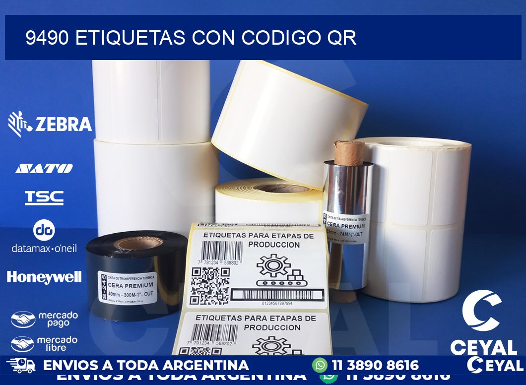9490 ETIQUETAS CON CODIGO QR