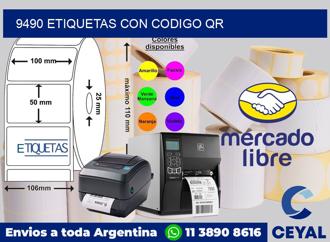 9490 ETIQUETAS CON CODIGO QR