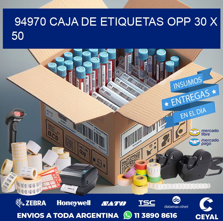 94970 CAJA DE ETIQUETAS OPP 30 X 50