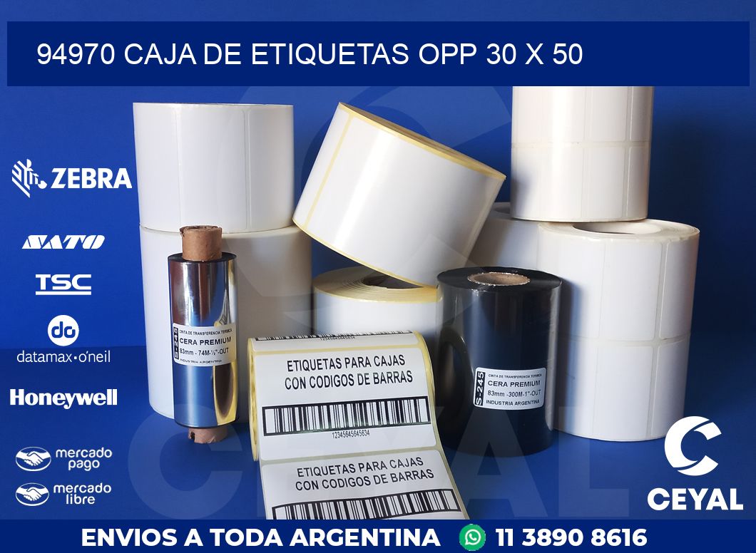 94970 CAJA DE ETIQUETAS OPP 30 X 50