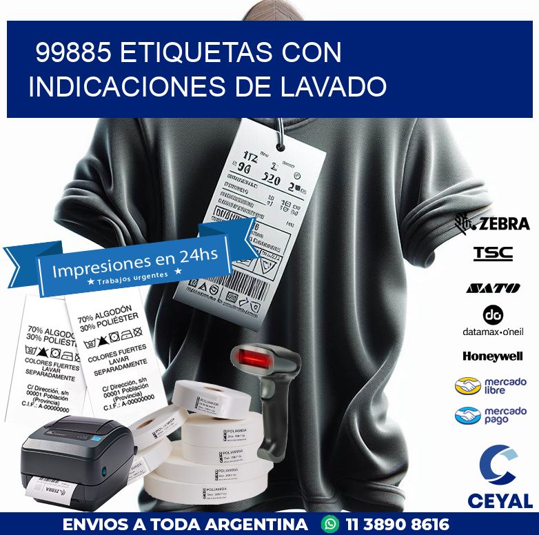 99885 ETIQUETAS CON INDICACIONES DE LAVADO