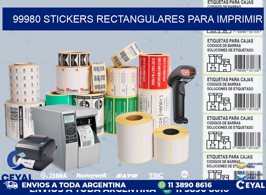 99980 Stickers rectangulares para imprimir