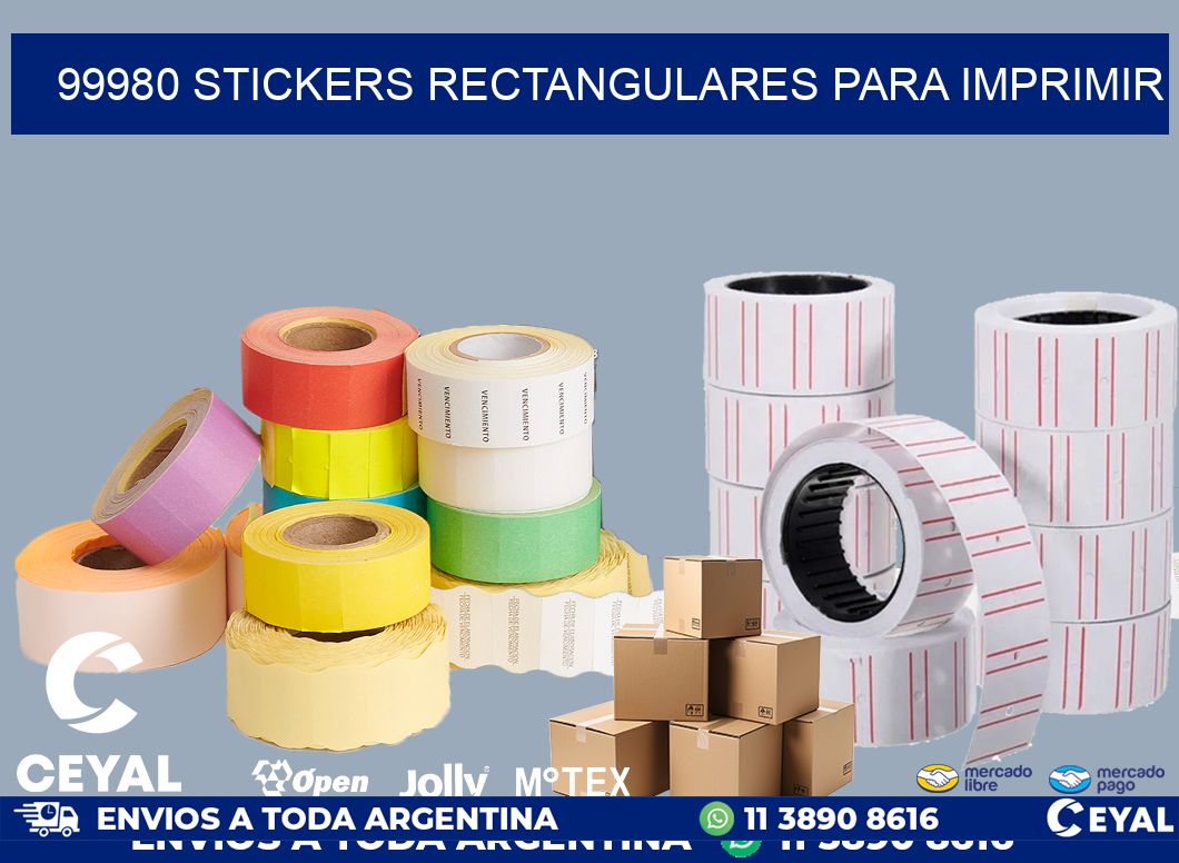 99980 Stickers rectangulares para imprimir