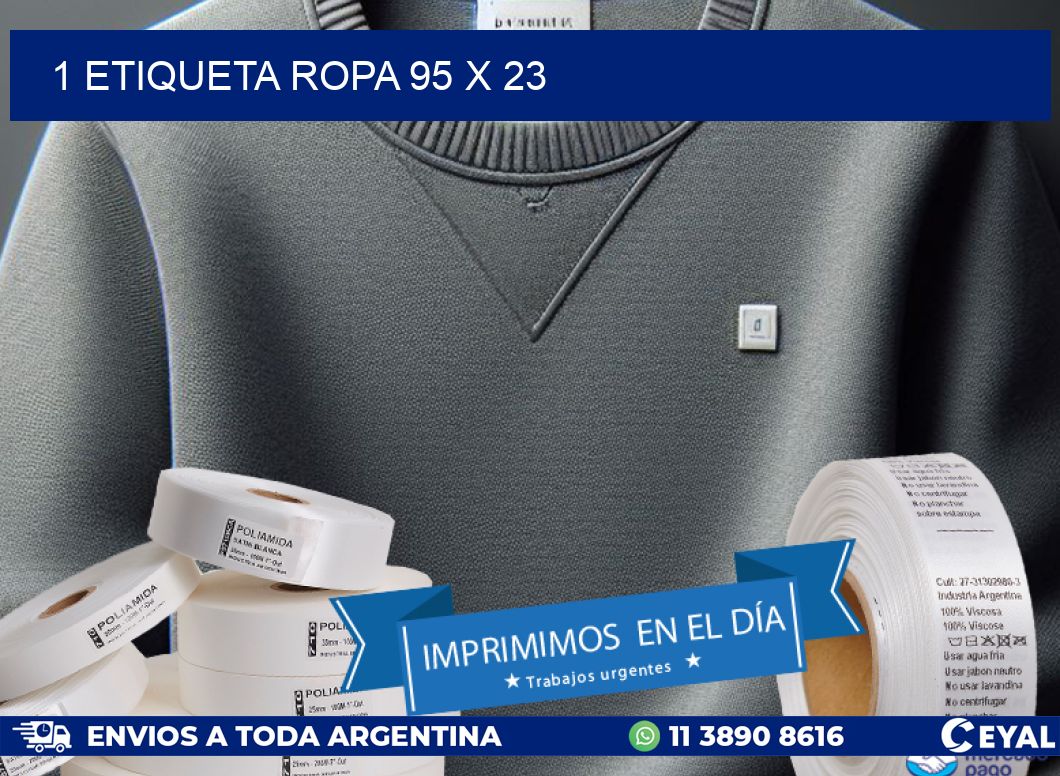 1 ETIQUETA ROPA 95 x 23