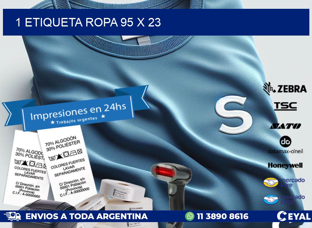 1 ETIQUETA ROPA 95 x 23