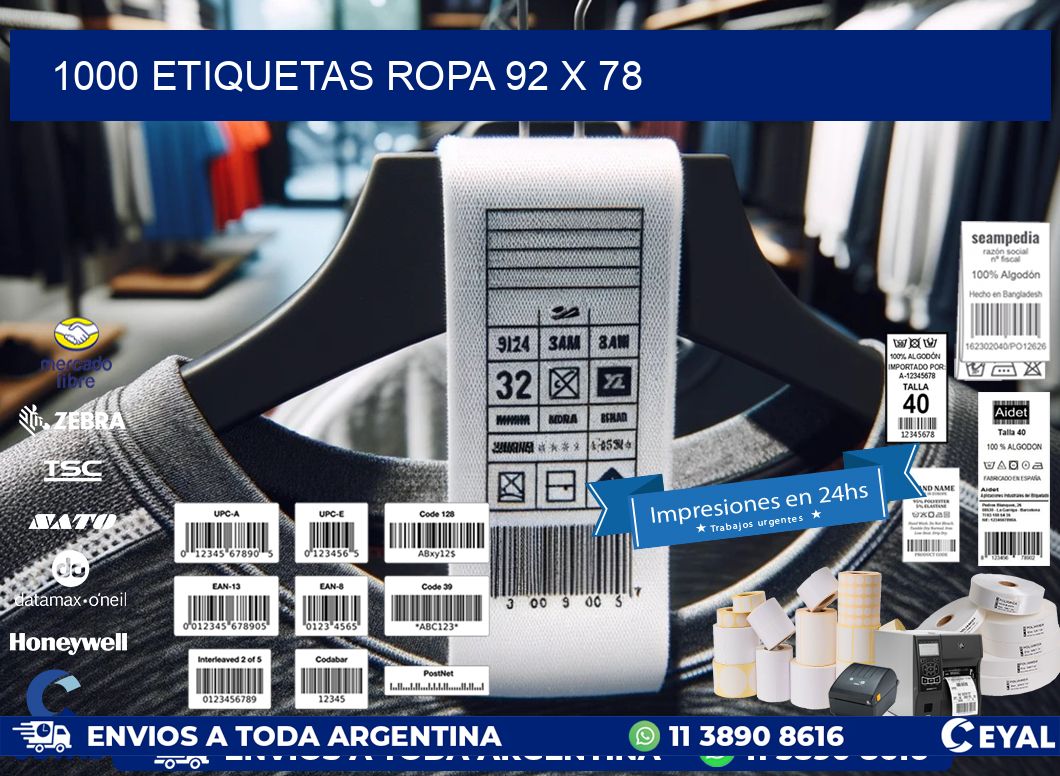 1000 ETIQUETAS ROPA 92 x 78