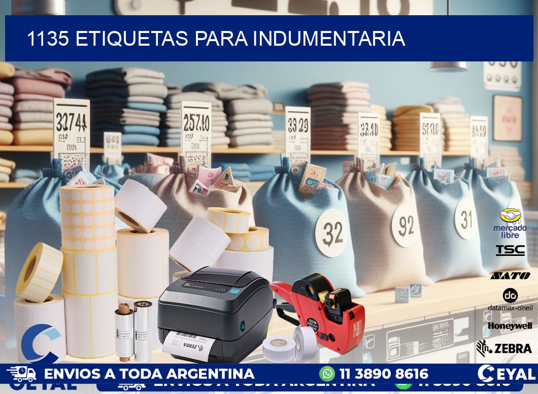1135 ETIQUETAS PARA INDUMENTARIA