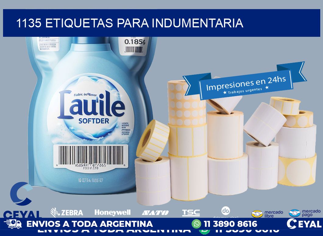 1135 ETIQUETAS PARA INDUMENTARIA