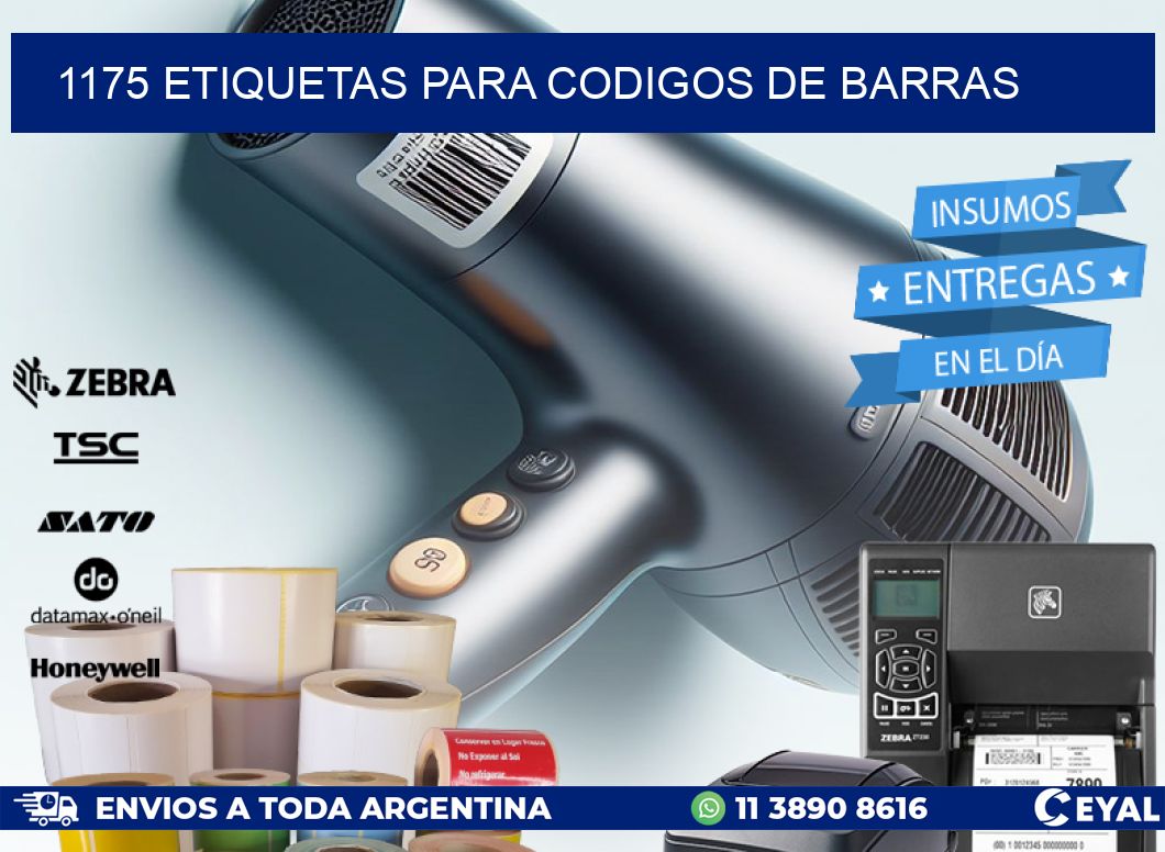 1175 ETIQUETAS PARA CODIGOS DE BARRAS