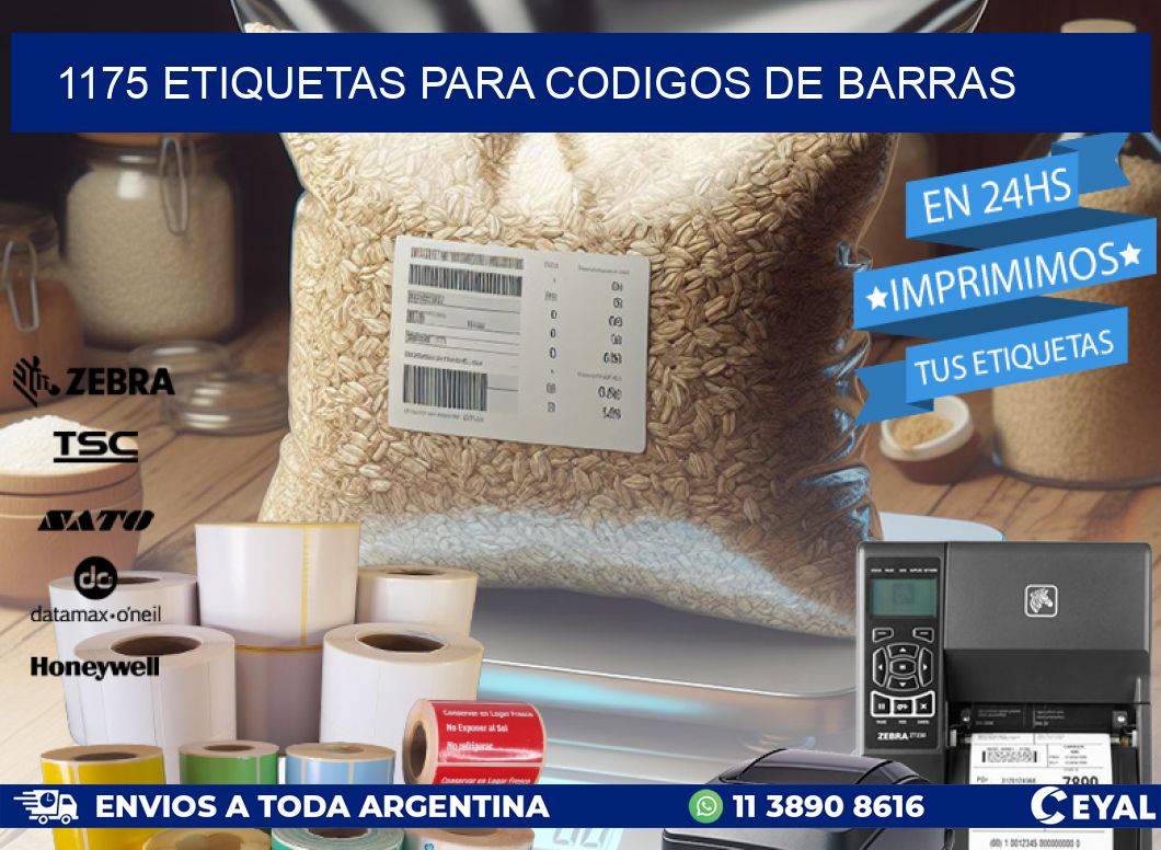 1175 ETIQUETAS PARA CODIGOS DE BARRAS