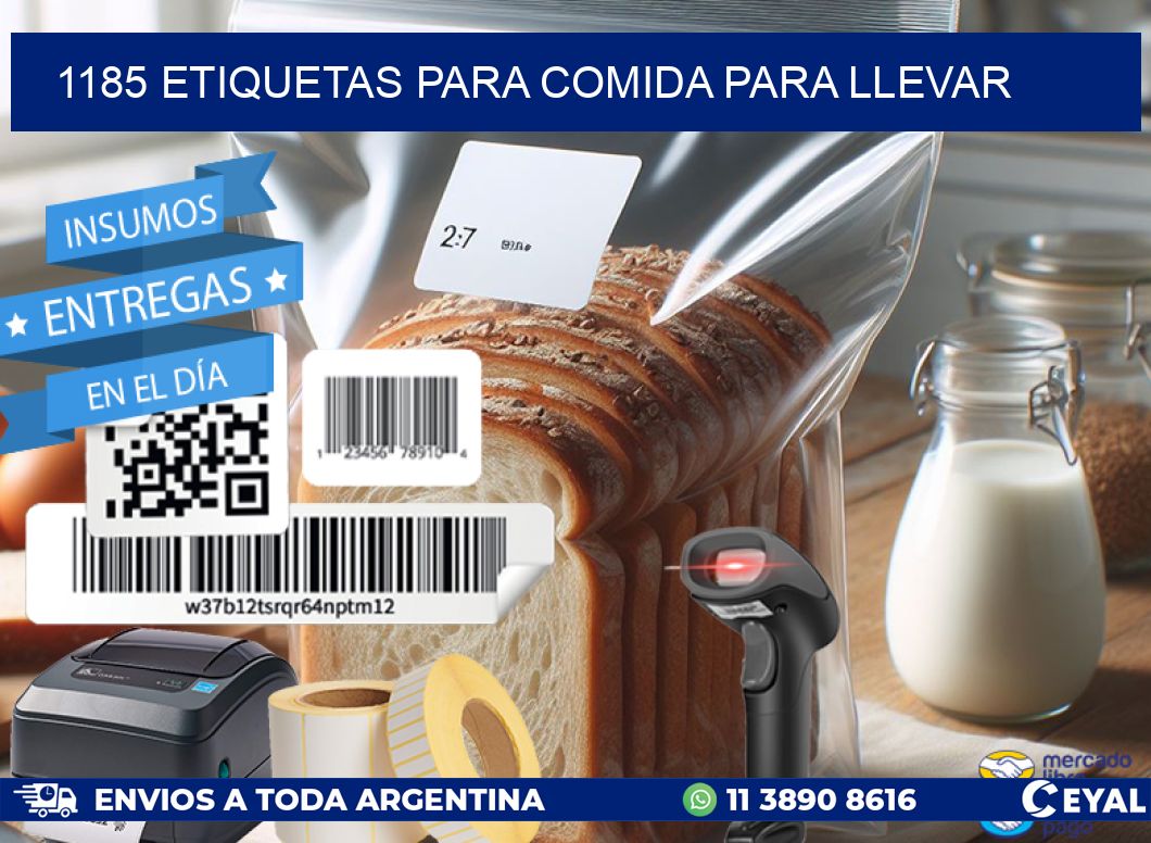 1185 ETIQUETAS PARA COMIDA PARA LLEVAR
