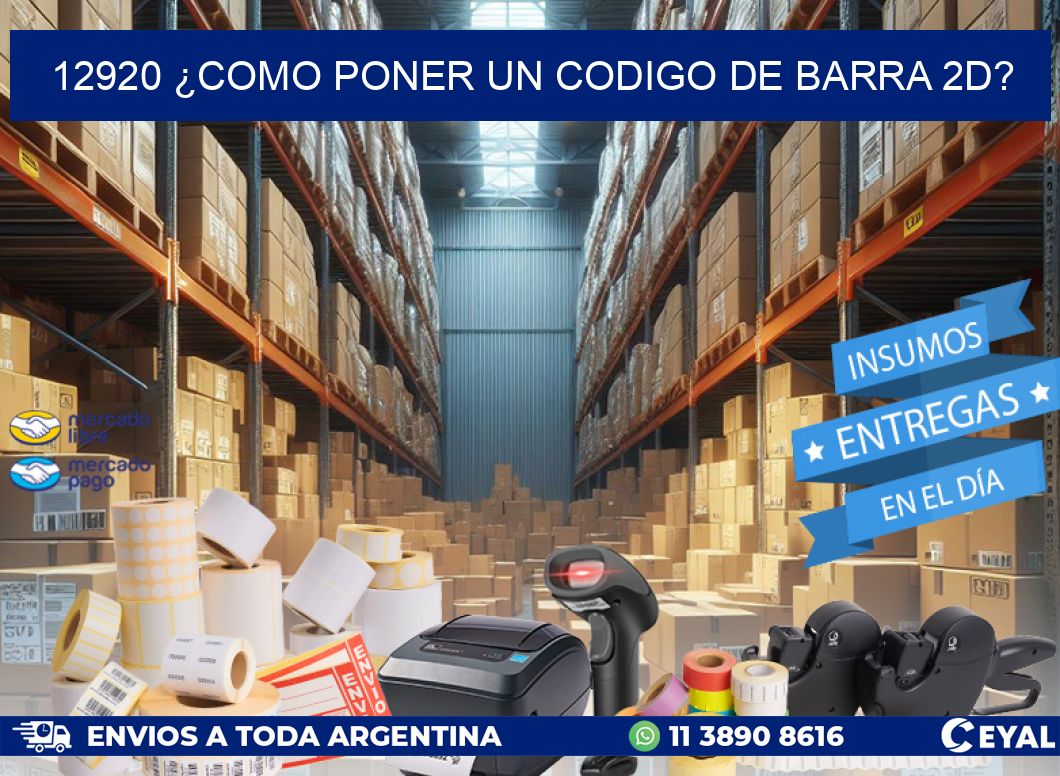 12920 ¿COMO PONER UN CODIGO DE BARRA 2D?