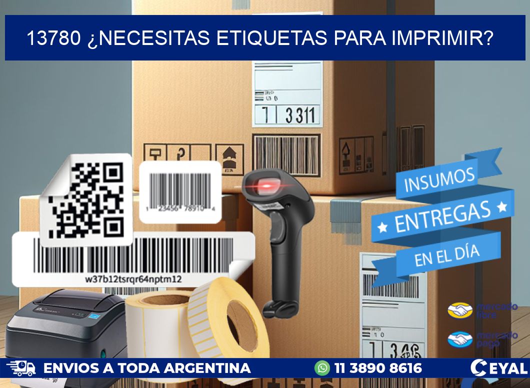 13780 ¿NECESITAS ETIQUETAS PARA IMPRIMIR?