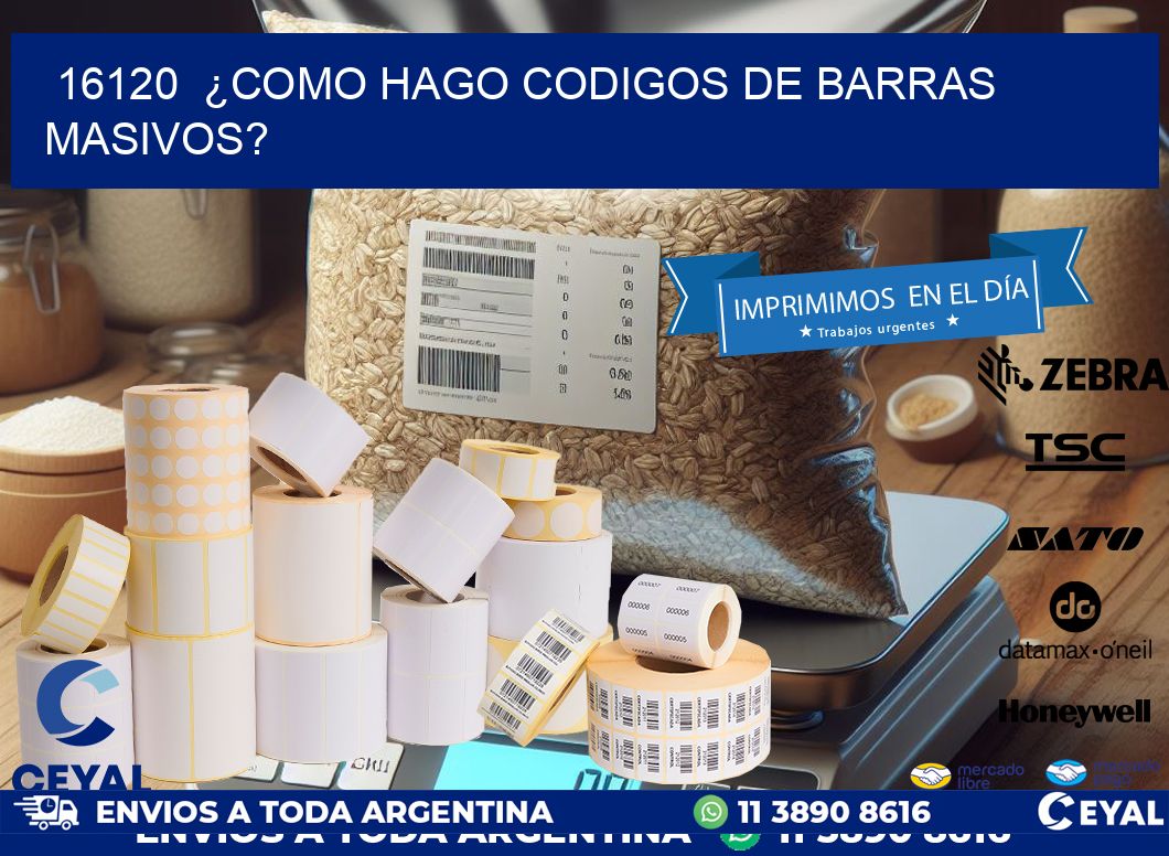 16120 ¿COMO HAGO CODIGOS DE BARRAS MASIVOS?