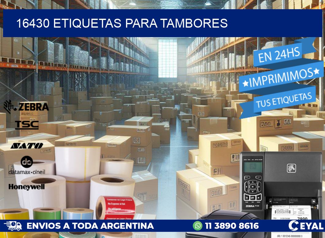 16430 ETIQUETAS PARA TAMBORES