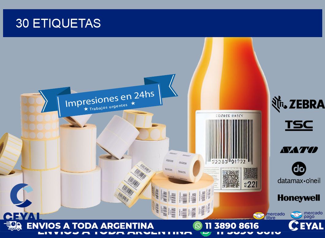 30 ETIQUETAS