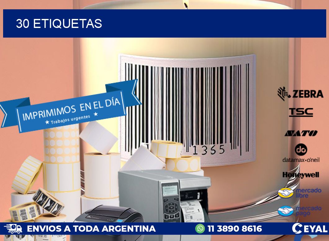 30 ETIQUETAS