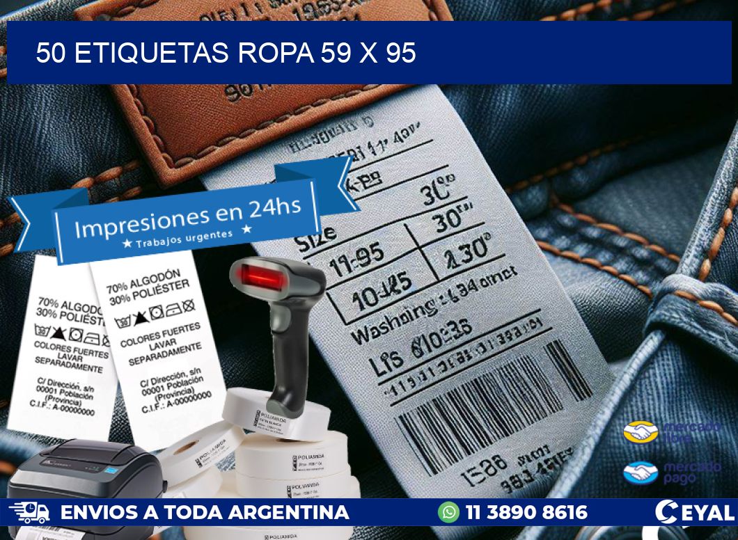 50 ETIQUETAS ROPA 59 x 95