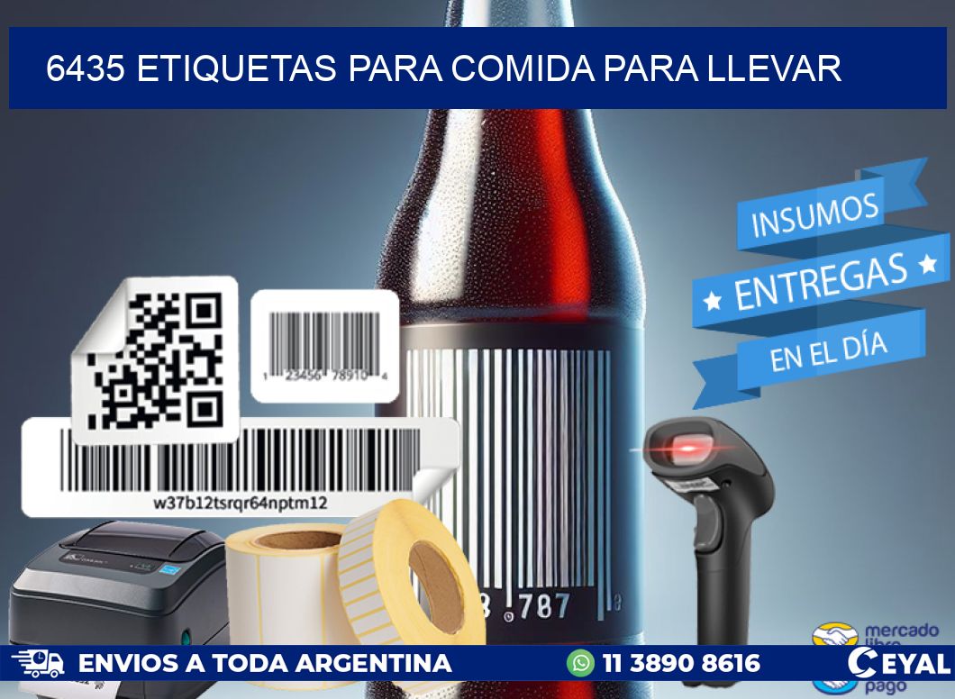 6435 ETIQUETAS PARA COMIDA PARA LLEVAR