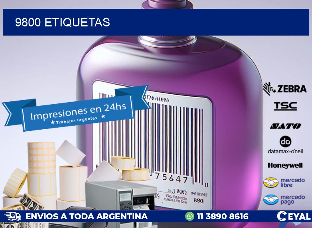 9800 ETIQUETAS
