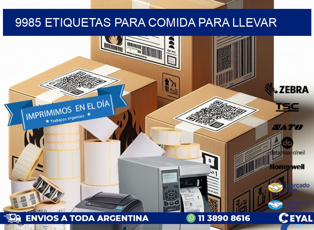 9985 ETIQUETAS PARA COMIDA PARA LLEVAR