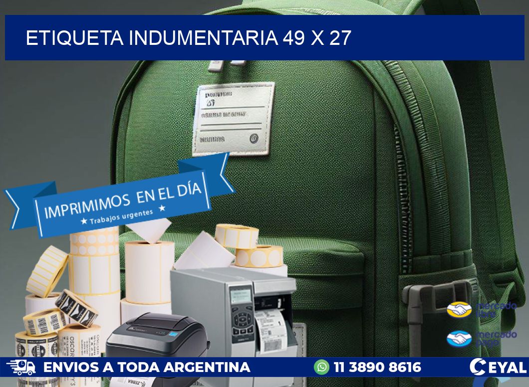 ETIQUETA INDUMENTARIA 49 x 27