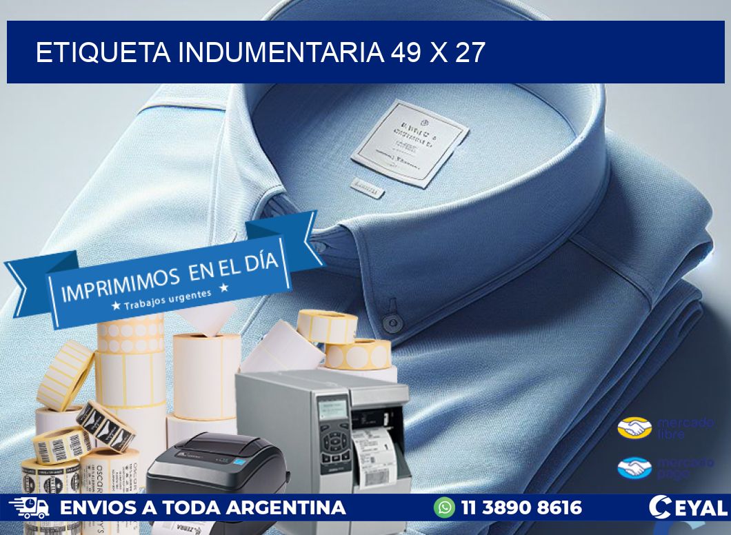 ETIQUETA INDUMENTARIA 49 x 27