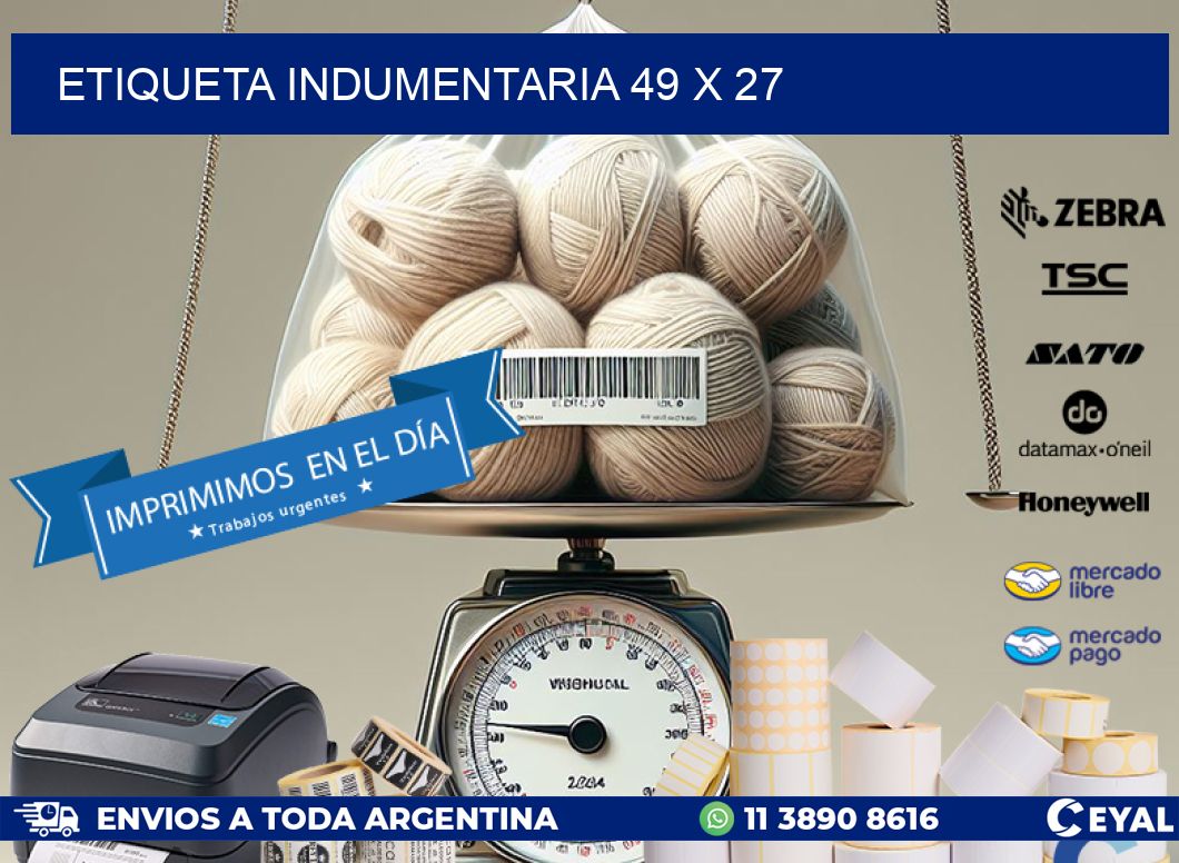 ETIQUETA INDUMENTARIA 49 x 27