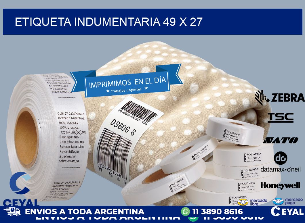 ETIQUETA INDUMENTARIA 49 x 27