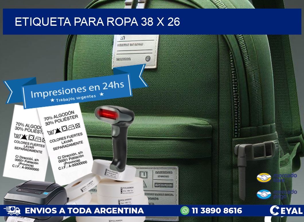 ETIQUETA PARA ROPA 38 x 26