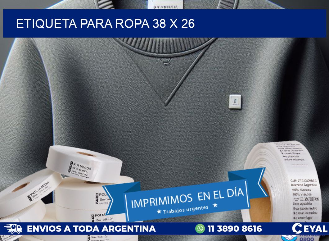 ETIQUETA PARA ROPA 38 x 26
