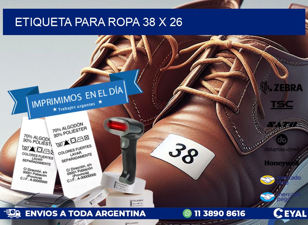 ETIQUETA PARA ROPA 38 x 26