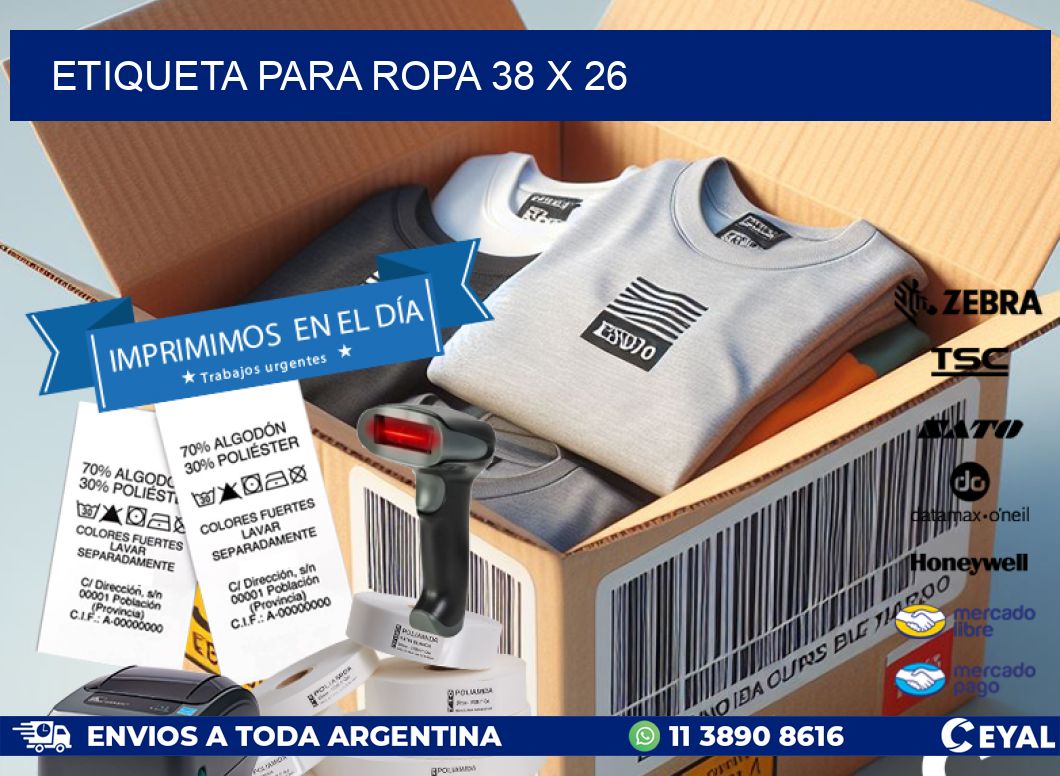 ETIQUETA PARA ROPA 38 x 26