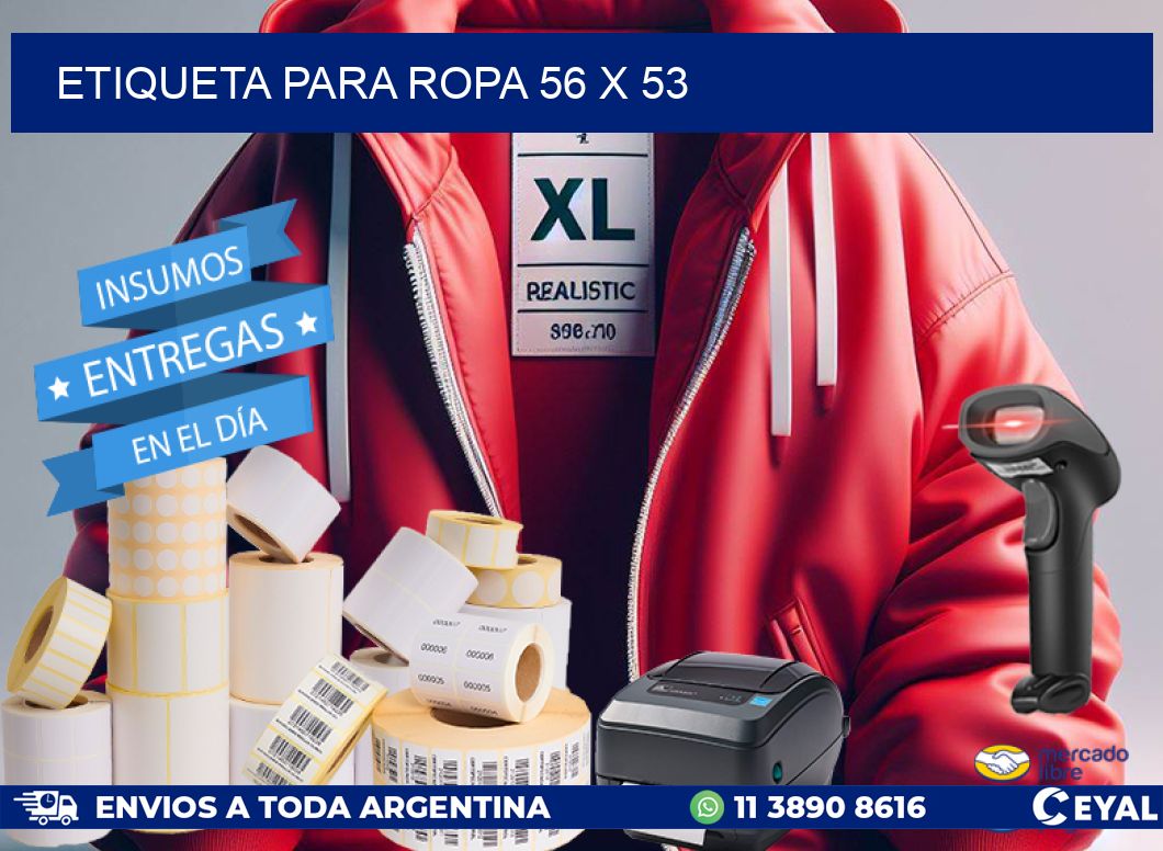 ETIQUETA PARA ROPA 56 x 53